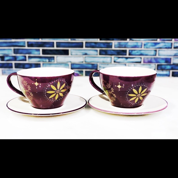 Starbucks Holiday 2006 Limited Set 2 Cups Saucers - Picture 3 of 10